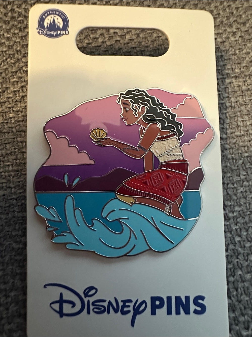 Disney Moana Enamel Pin - Blue, Pink, Purple, Red, White, Gold